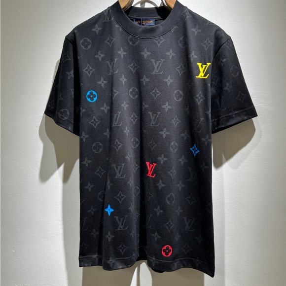 Louis Vuitton Black Multicolor Logo T-Shirt
